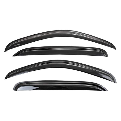 TrailFX Window Vents Rainguard for Jeep Gladiator JT 2020-2025 and Jeep Wrangler JL 2018-2025 Smoke Acrylic Low Profile Tape-On Side Deflectors TrailFX 4250H