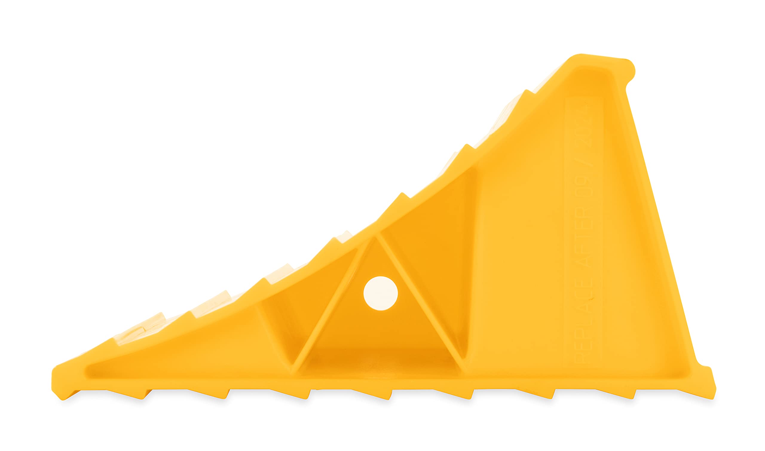 Wheel Chock Camco 44432 Without Rope, Helps Keep Your Trailer or RV in Place (Pack of 1), Yellow