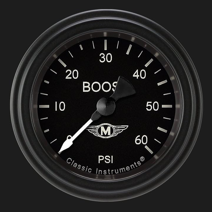 Moal Bomber Classic Instruments 2-1/8" Boost Gauge 60 PSI Electric