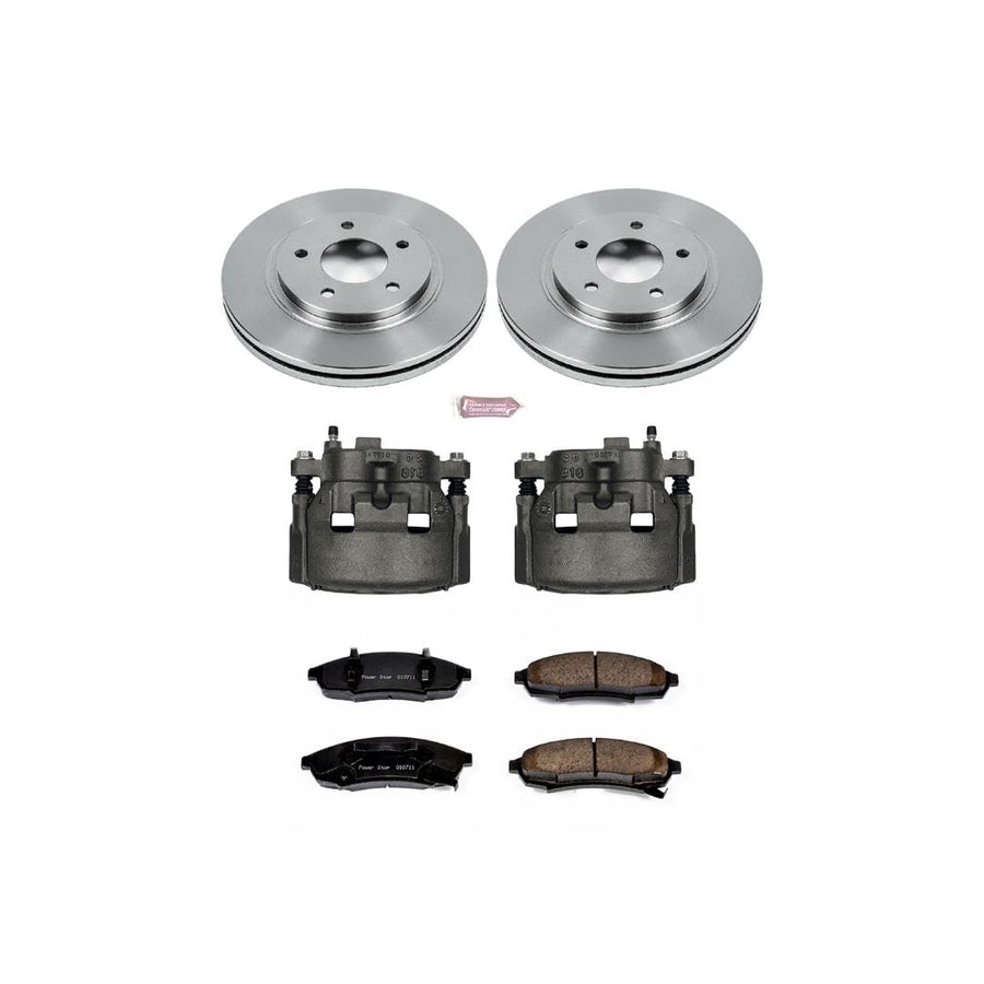 Power Stop KCOE3018 Replacement Autospeciality Front Caliper Kit- OE Rotors, Ceramic Brake Pads, Calipers For Regal, Lumina, Monte Carlo, Oldsmobile Cutlass Supreme, Grand Prix [Model Specific]