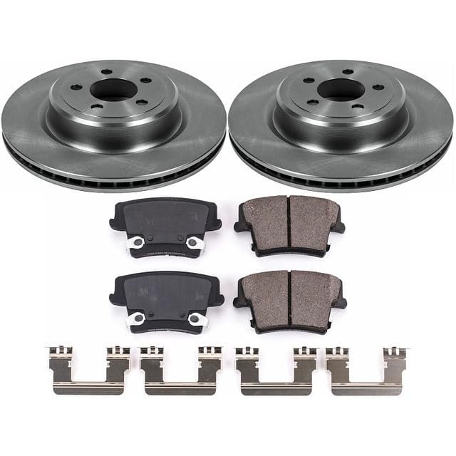 Power Stop KOE5486 Rear Replacement Brake Kit-OE Brake Rotors & Ceramic Brake Pads For Dodge Charger 2006-2014, Dodge Magnum 2006-2008 [Model Specific]