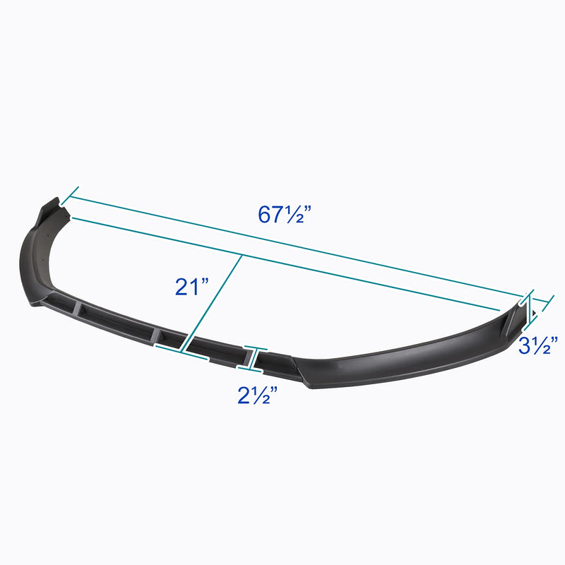 Matte Black Spec-D Tuning Front Bumper Lip Spoiler Splitter Compatible with 2014-2017 Volkswagen Golf MK7