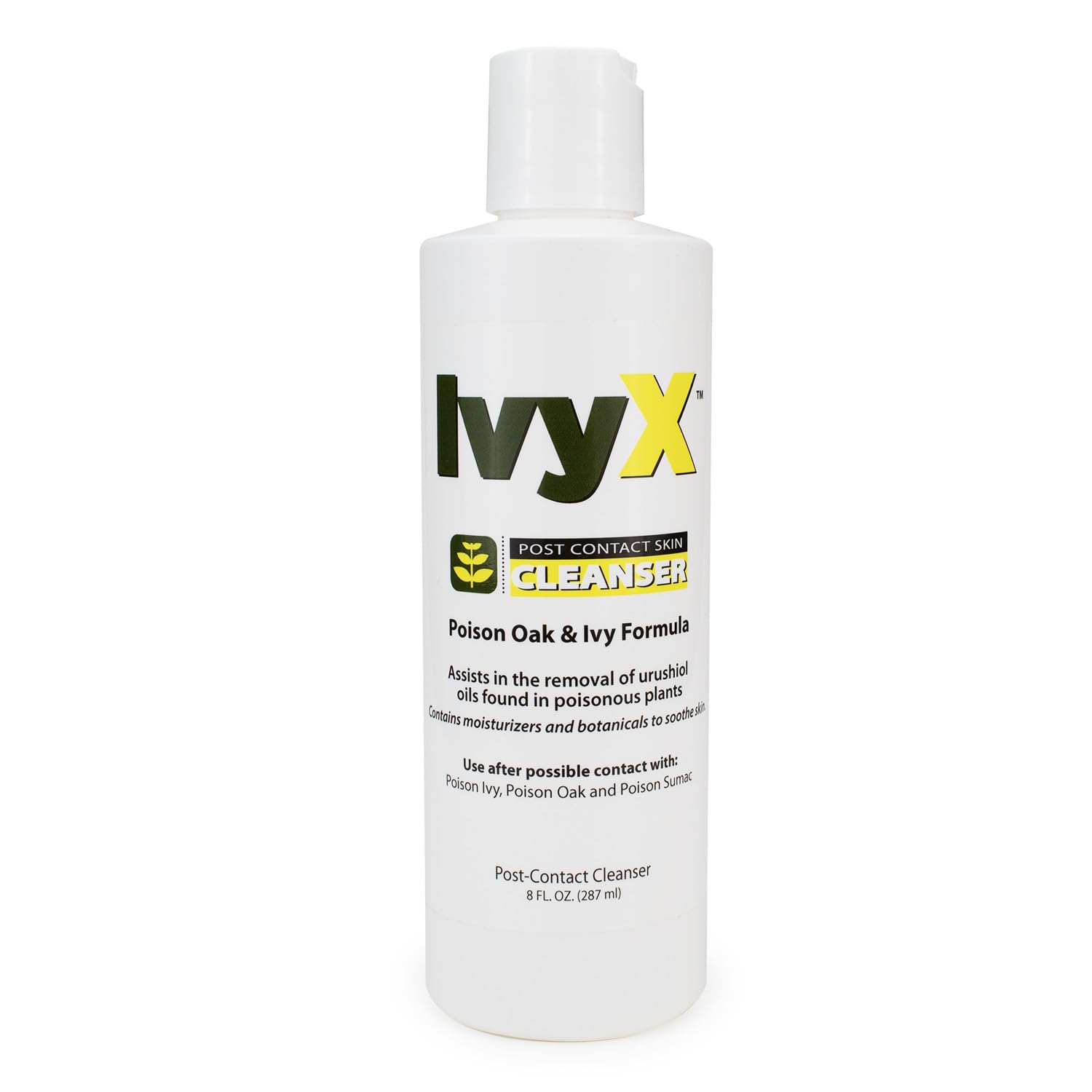 Ivy X CoreTex Post-Contact Poison Ivy Cleanser Lotion - 8oz Bottle of USA-Made Treatment Lotion to Remove Itchy Rashes - Also Works on Poison Oak & Sumac Oils