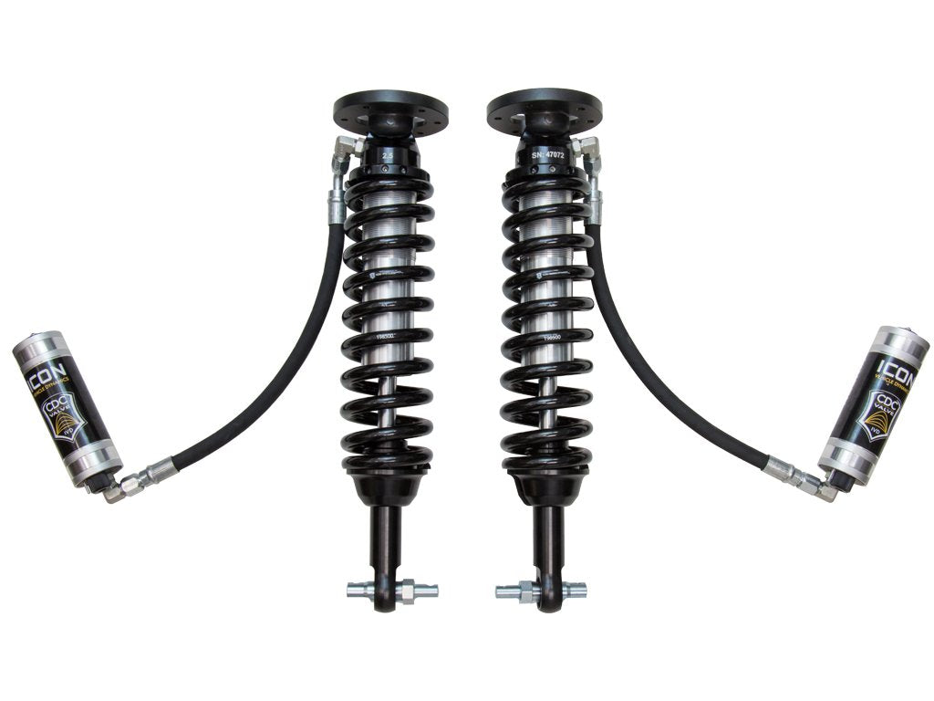 2-2.63" Lift ICON Front 2.5 VS RR/CDCV Coilover Kit, Compatible with 2015-20 Ford F150 4WD, 91811C