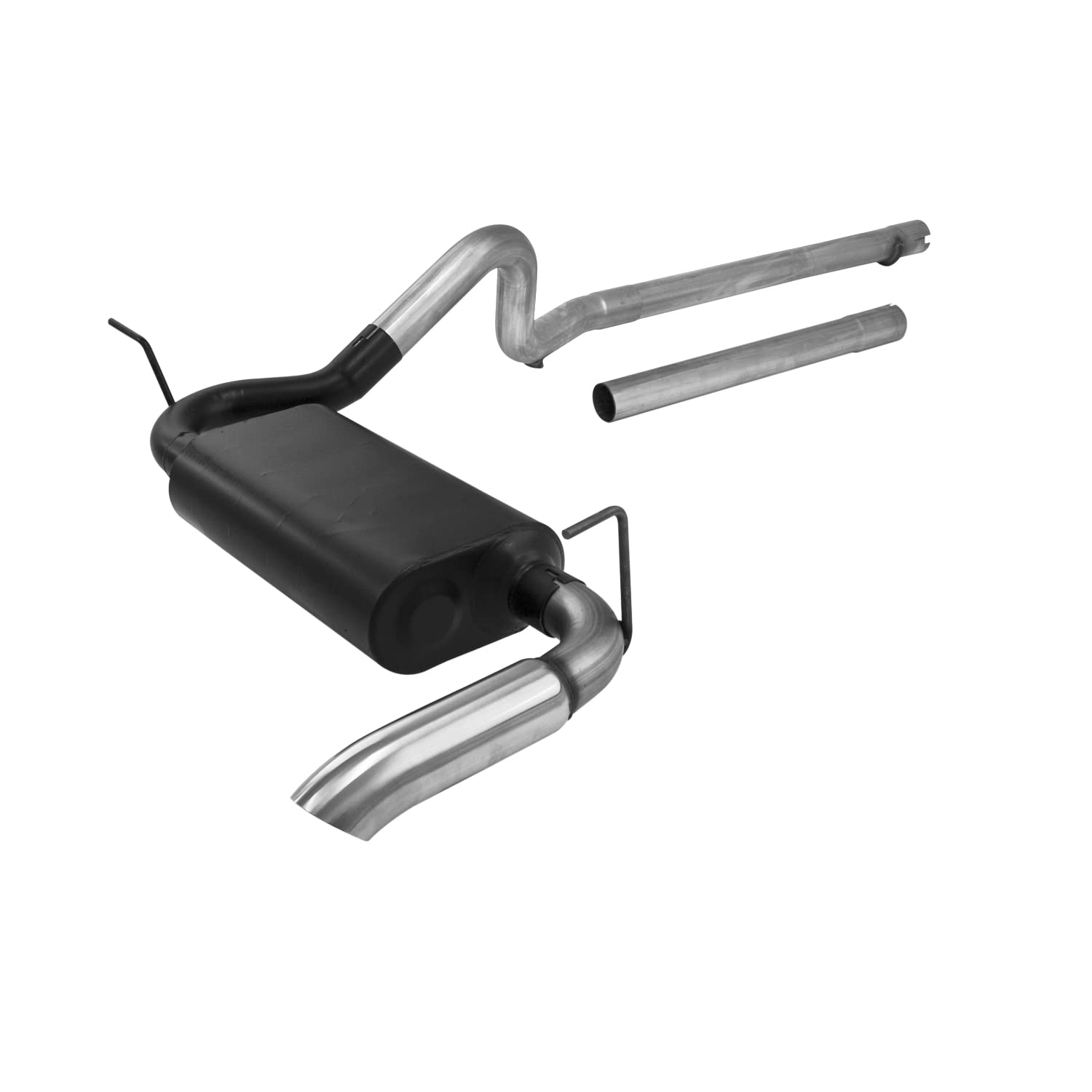 Flowmaster 817514 Cat-Back Exhaust Kit Force II 2.5 Inch 409 Stainless Steel Super 50 Series Muffler 3 Inch Brushed Stainless Tip Compatible with 2007-2018 Jeep Wrangler JK 3.6L 3.8L V6 2 and 4 Door