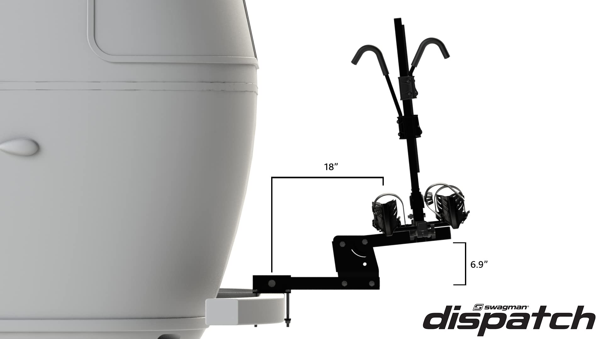Dispatch Swagman RV Approved Hitch Mount Bike Rack, Black