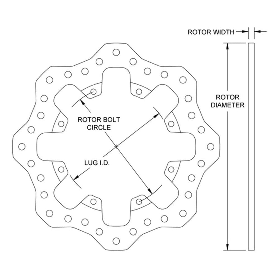 Brake Rotor Wilwood 12.19 Scalloped