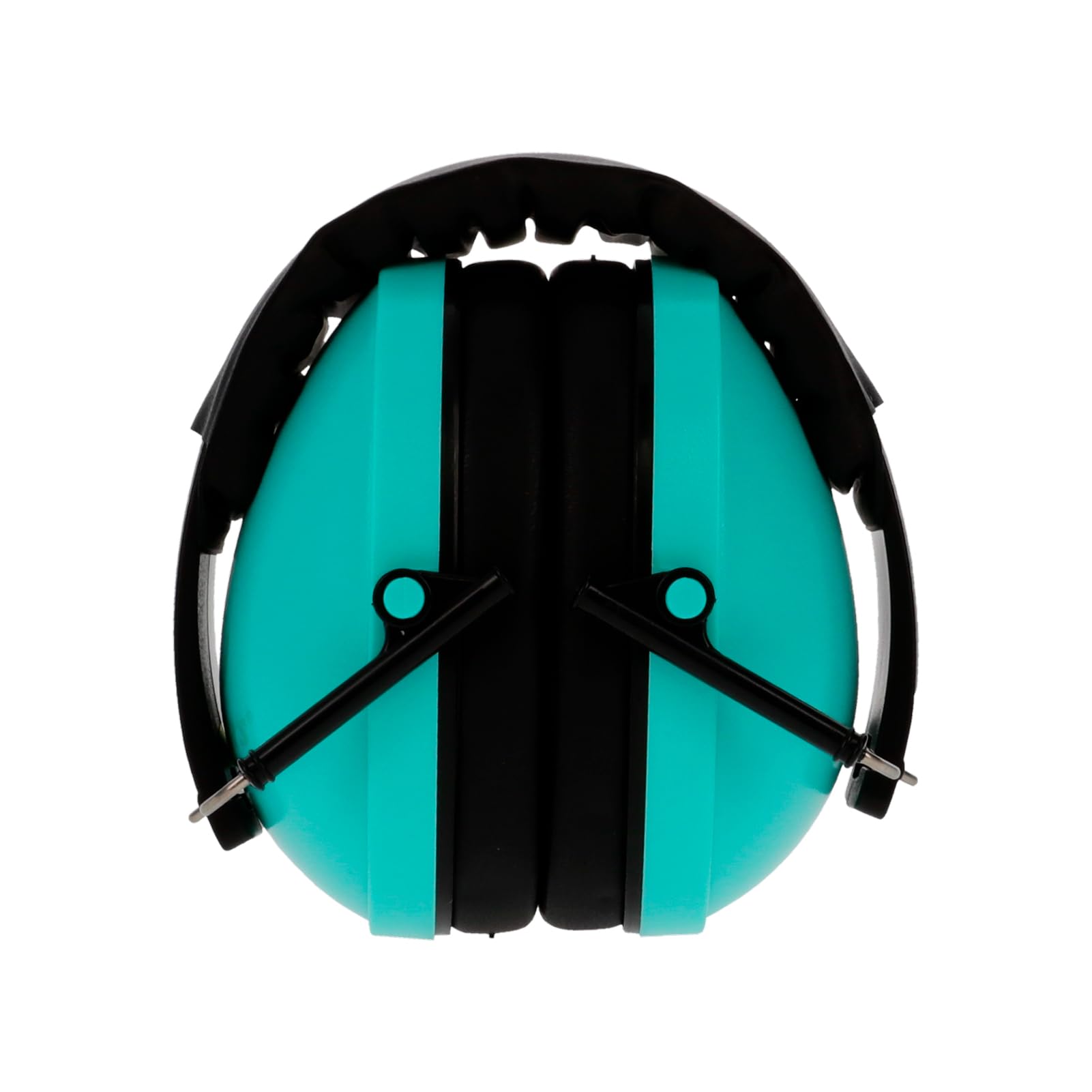 WALKER'S Low Profile Youth & Women's Folding Padded Headband Adjustable Hearing Protection Earmuffs, Teal Muff, Glasses & Plugs Combo