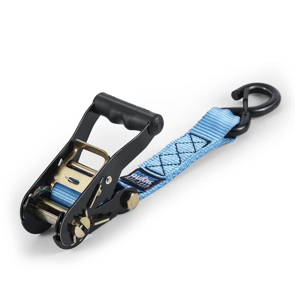 Heavy-Duty Borne Off-Road Ratchet Tie-Down Kit (2-Pack), Blue