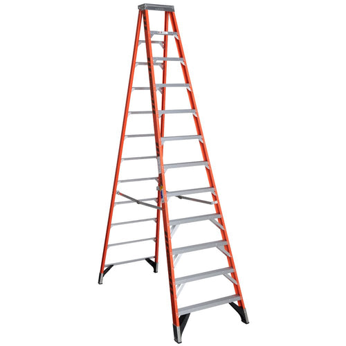 7412 Werner 375-Pound Duty Rating Type IAA Fiberglass Stepladder, 12-Foot