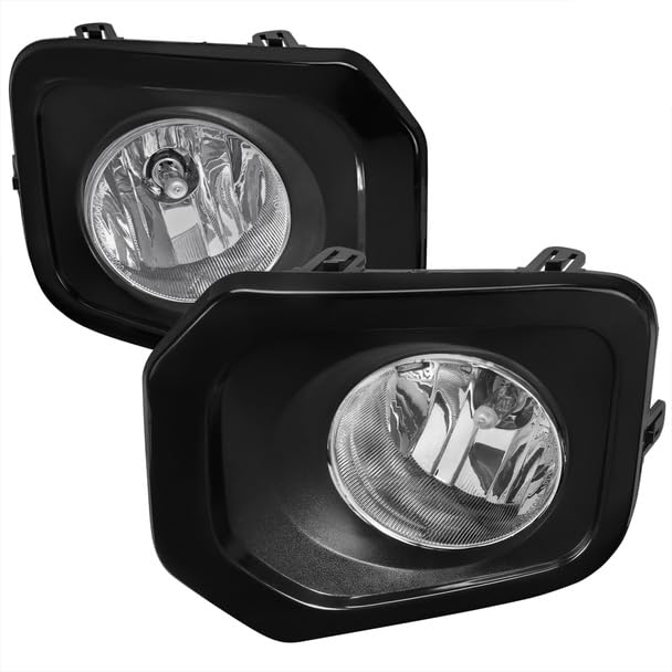 Fog Lights Spec-D Tuning LF-TAC16COEM-V2-HZ Chrome Housing Clear Lens Fits Lt Trim TOYOTA TACOMA 16-21