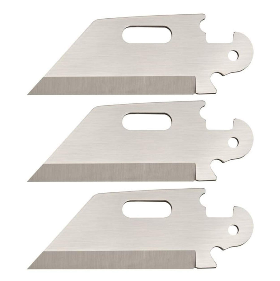 Cold Steel Click-N-Cut Utility Knife Exchangeable Blade, Includes Belt Sheath and 3 Blades, 3 Pack Utility Plain Edge Blades, One Size