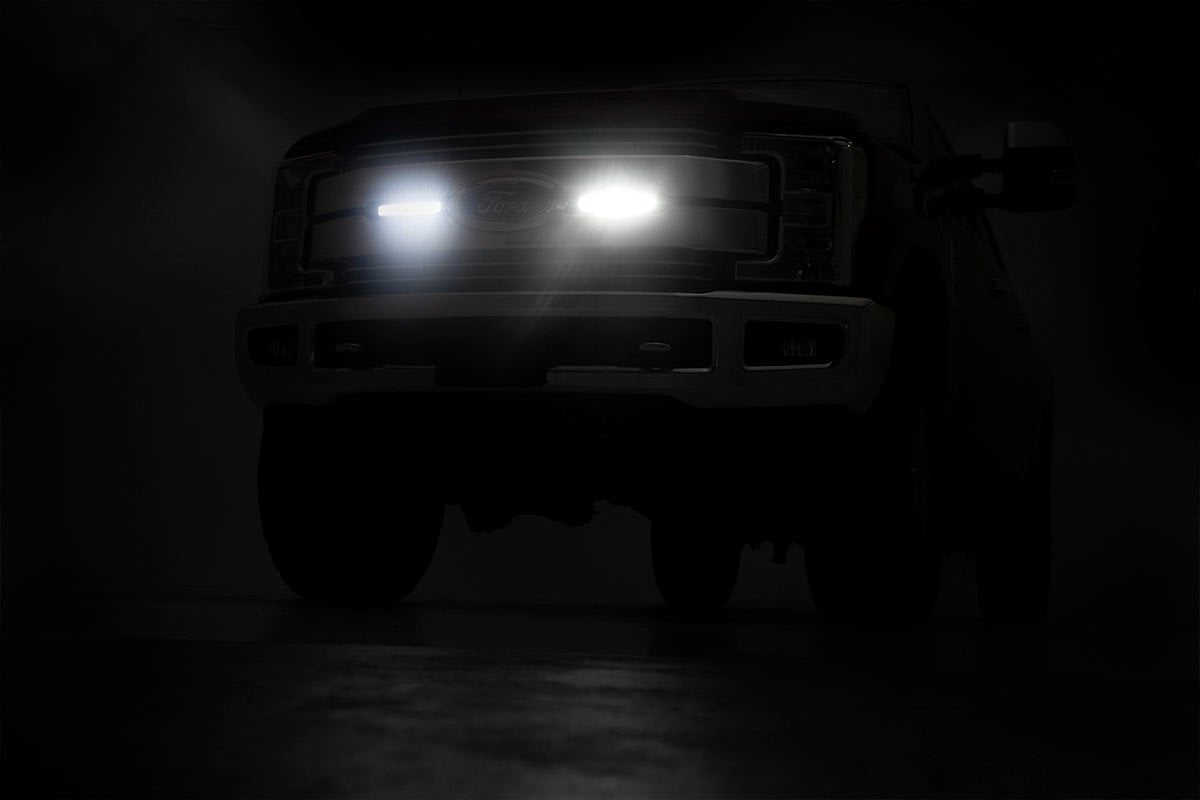 8" Rough Country Black Series LED Grille Kit for 17-19 Super Duty Lariat - 70697