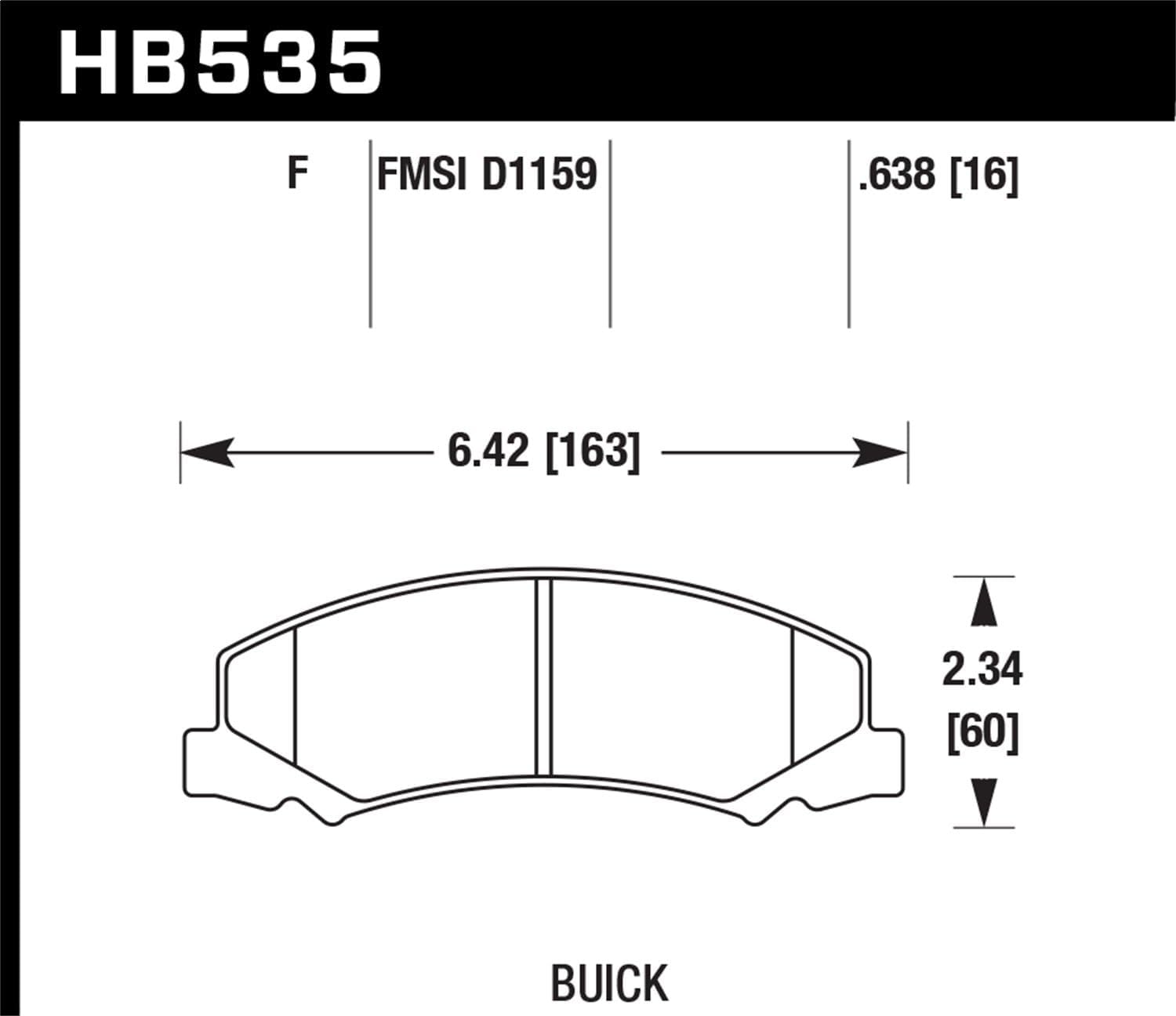 Hawk Performance HPS Performance Street HB535F.638 Brake Pads