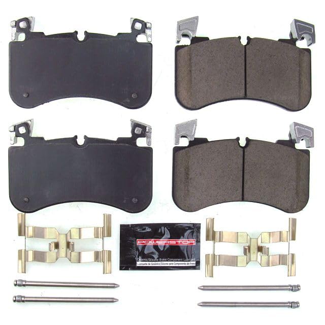 Power Stop Z23-2184 Z23 Sport Carbon Fiber Infused Ceramic Brake Pads with Hardware For Defender 110, Defender, Discovery, Range Rover, Range Rover Sport [Model Specific]