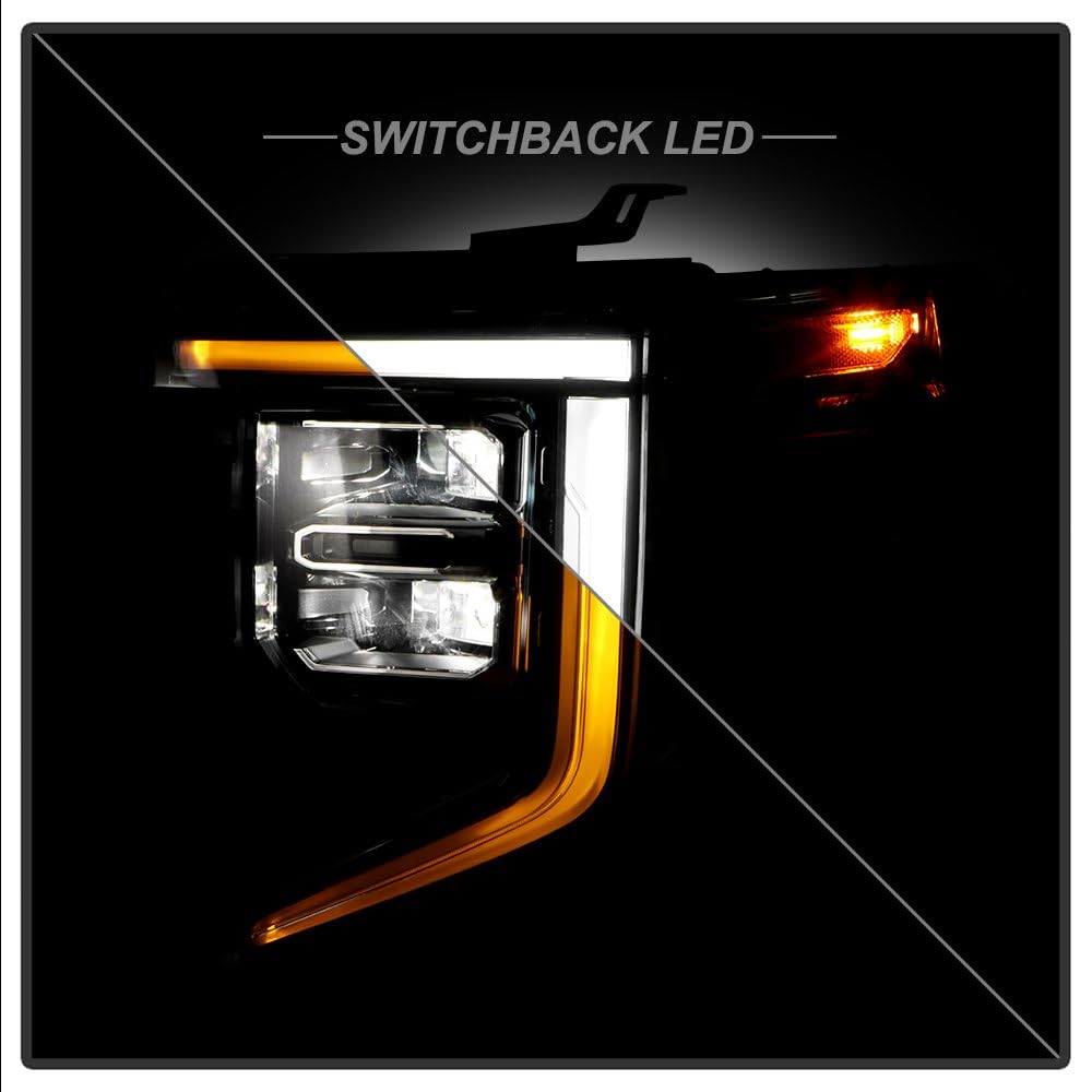 GMC Sierra 1500 22-24 SLT | Denali Spyder Full LED (Black & Chrome Bezel) Headlight - OE Left