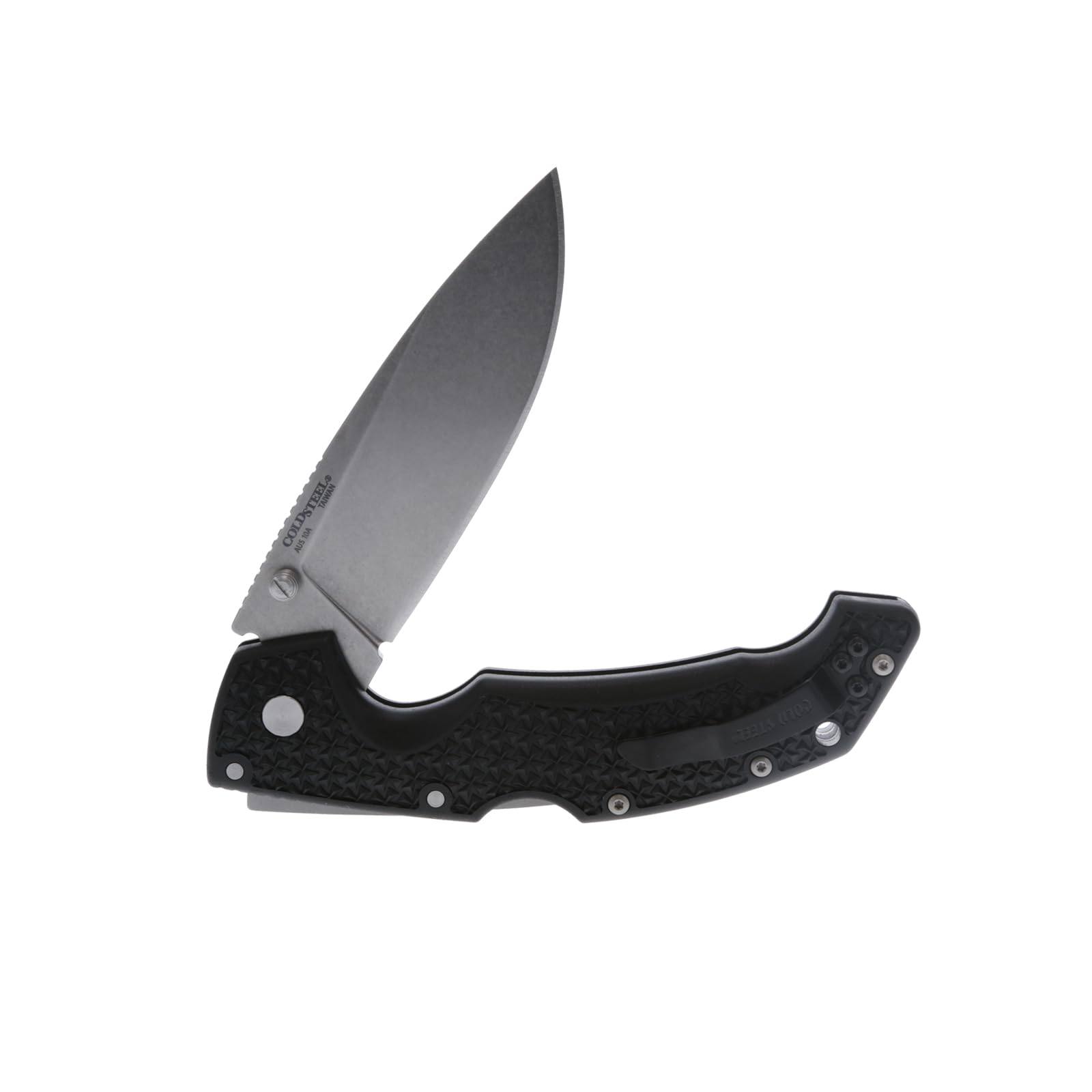 Cold Steel Large Voyager 4" AUS10A Drop Point Razor-Sharp Blade 5.25" Griv-Ex Handle Everyday Carry Tactical Folding Knife w/Tri-Ad Lock
