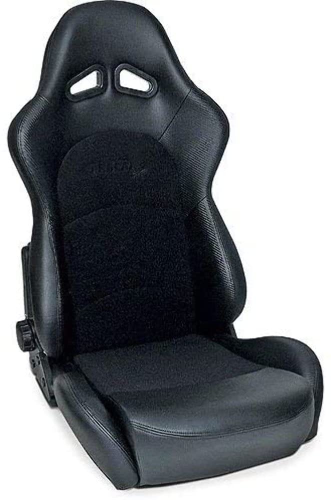 Black Vinyl Trim, ProCar by Scat 80-1615-71-XL Black Velour Insert Racing Sportsman Pro XL Recliner Common Seat