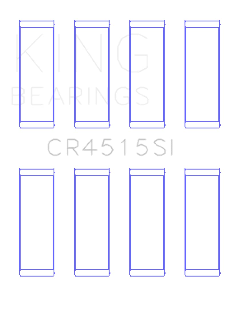 CR4515SI0.25 King Engine Bearings Connecting Rod Bearing Set, Aluminum