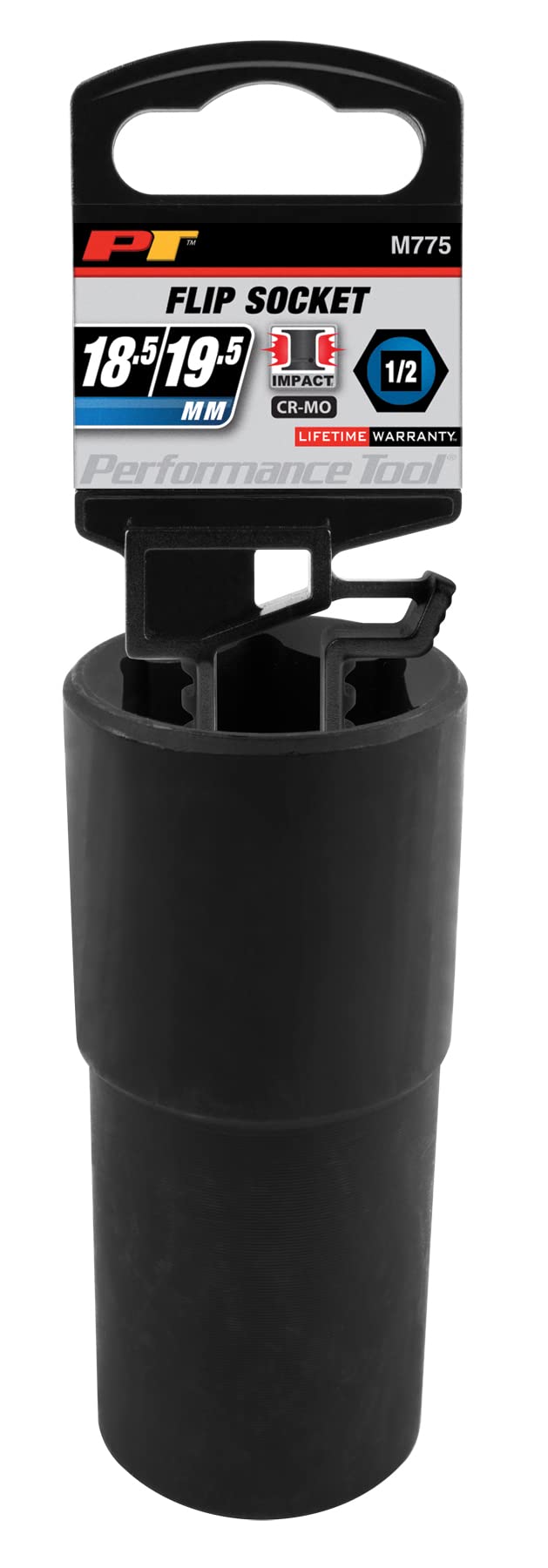 M775 Performance Tool 1/2-Inch Drive 18.5/19.5Mm Flip Impact Socket - Durable and Versatile Tool for Automotive and DIY Applications