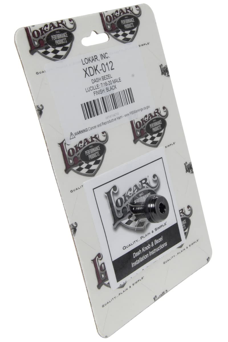 XDK-012 Lokar Performance Products Dash Bezel - Lucille - 7/16-20 Male - Black