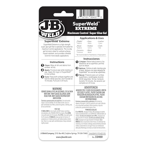 SuperWeld J-B Weld Extreme Superglue - 15g