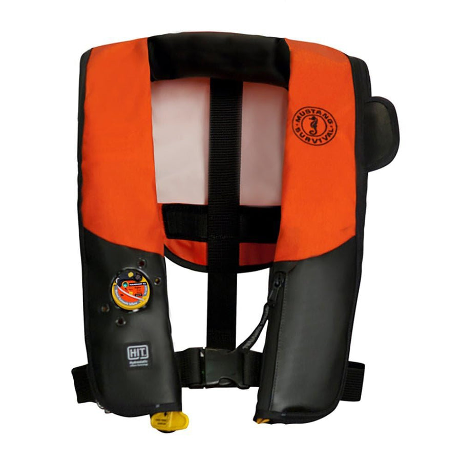 Mustang Automatic Hit Inflatable PFD - Law Enforcement Edition with Customizable Back Flap - Black