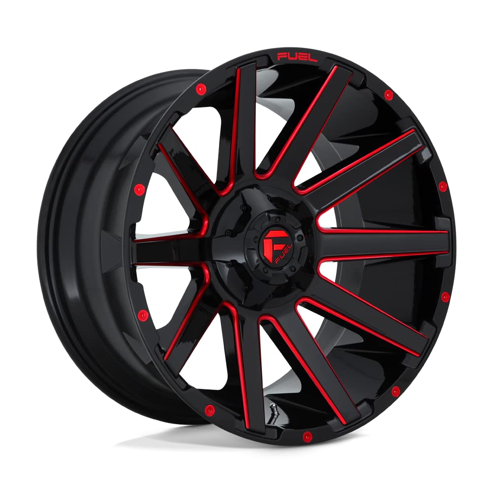 D643 CONTRA FUEL OFF-ROAD 20X9, 8X6.5, 5.79, 20mm GLOSS BLACK RED TINTED CLEAR - D64320908257