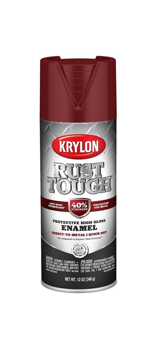 Krylon 'Rust Tough' K09221007 Burgundy Rust Preventive Enamel - 12 oz. Aerosol