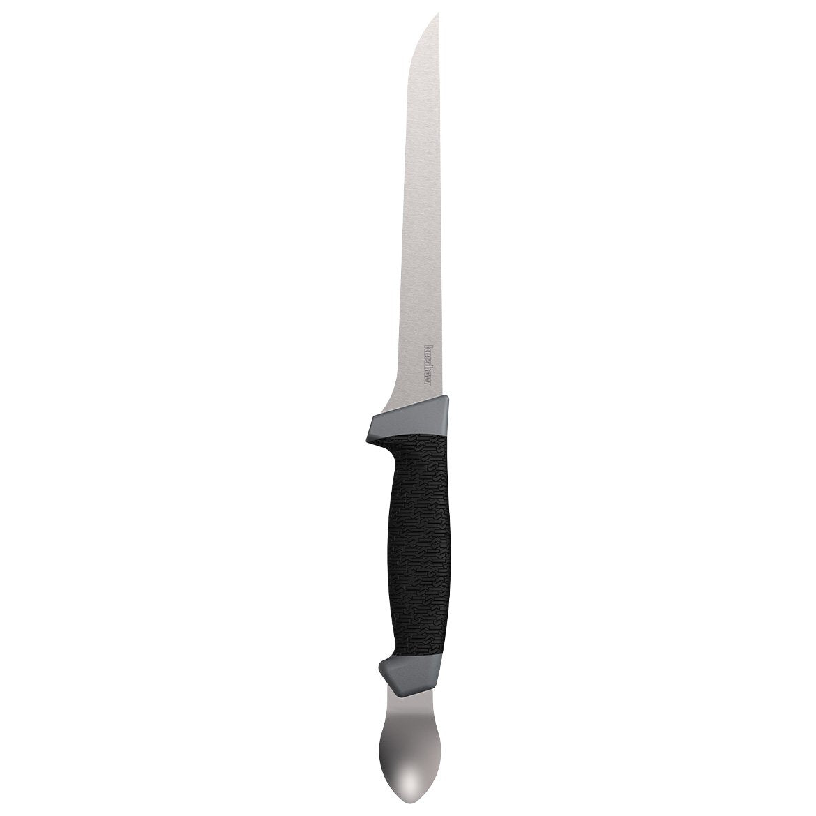7" Kershaw Boning Knife with Spoon, Stainless Steel Blade with Protective Sheath, Fishing Fillet Knife, Two-in-One Fishing Tool for Anglers