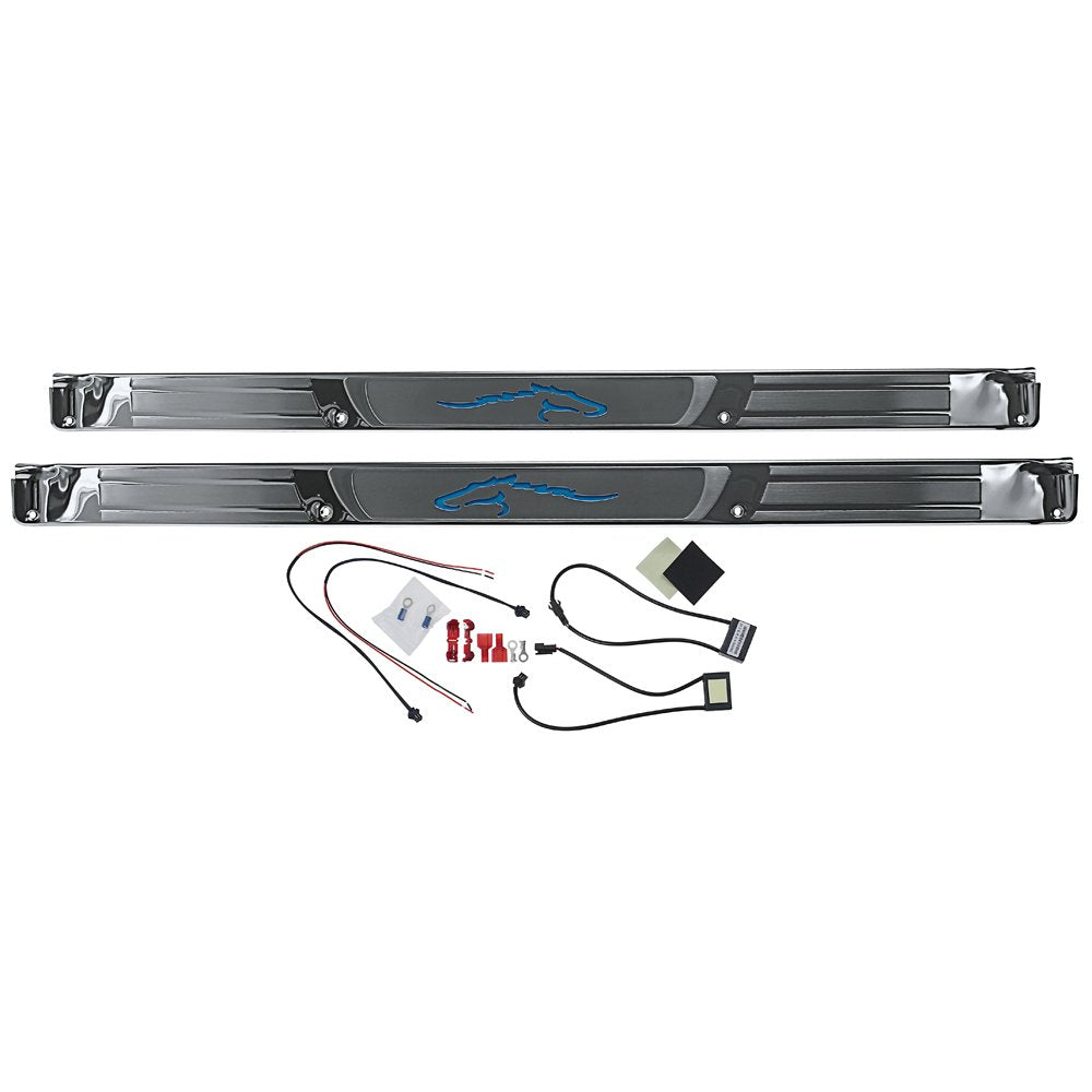 Light Sill Plates Scott Drake - 65-8 Cp Blue (C5ZZ-6513208-HL)