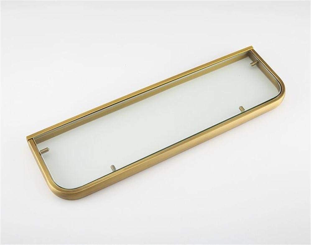 Antique Glass BTBT Singledeck Shelves, Wallmounted, Copper Bathroom Shelves, 50.5 * 15cm Bathroom Shelf