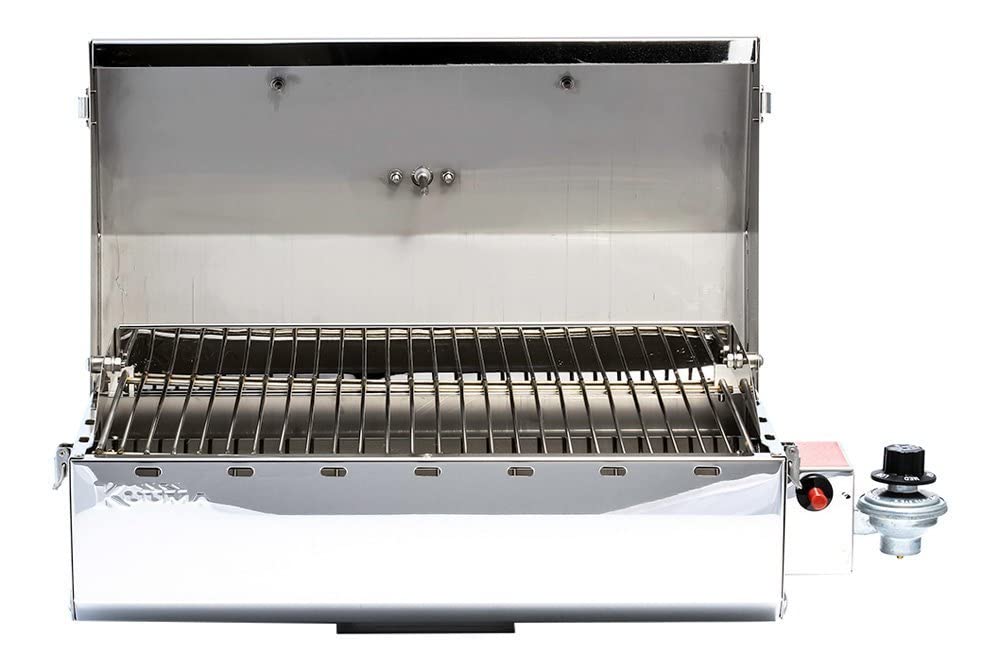 Stow N' Go Camco 58131 160 Gas Grill with Thermometer and Igniter, White