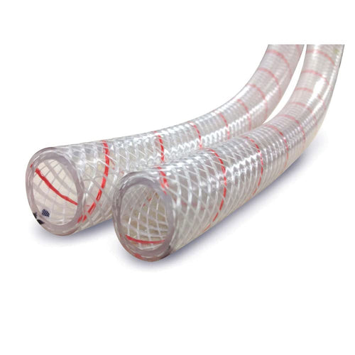 All Clear PVC Tubing Polyester Reinforced (Red-Tracer) Sierra International 1/2" x 50' 16-162-0126