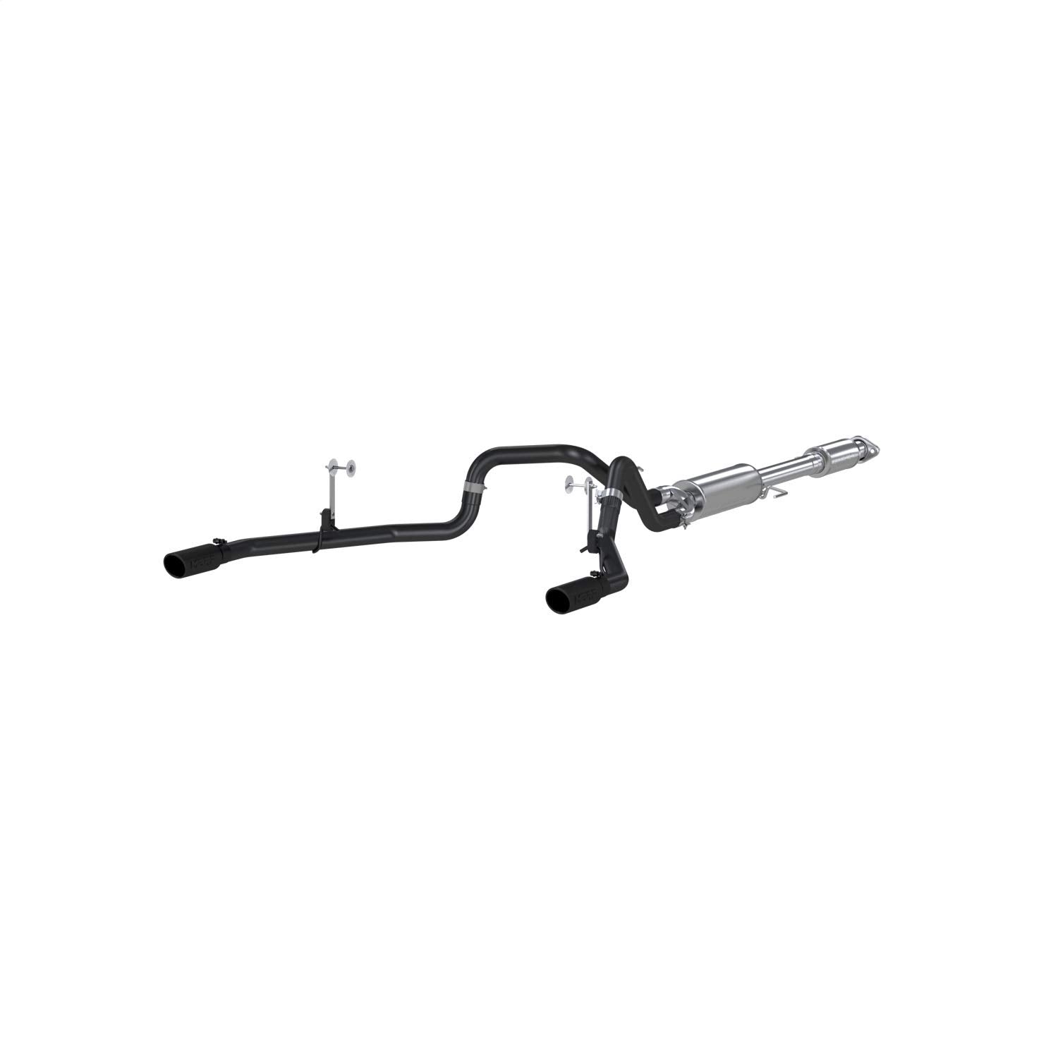 Black MBRP S5258BLK 2-1/2" Dual Rear Cat Back System