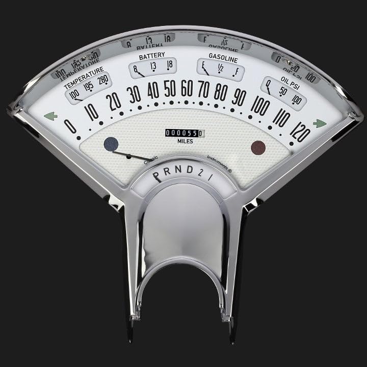 Bel Era III Classic Instruments BET07W Gear Selector Gauge & Sn46Z White