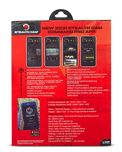 DS4K Transmit Stealth CAM Cellular AT&T OR VERIZON 32MP Photo & 4K at 30 FPS Day & Night Video 0.2 Sec Trigger Speed Hunting Game Camera - Supports SD Cards Up to 128GB