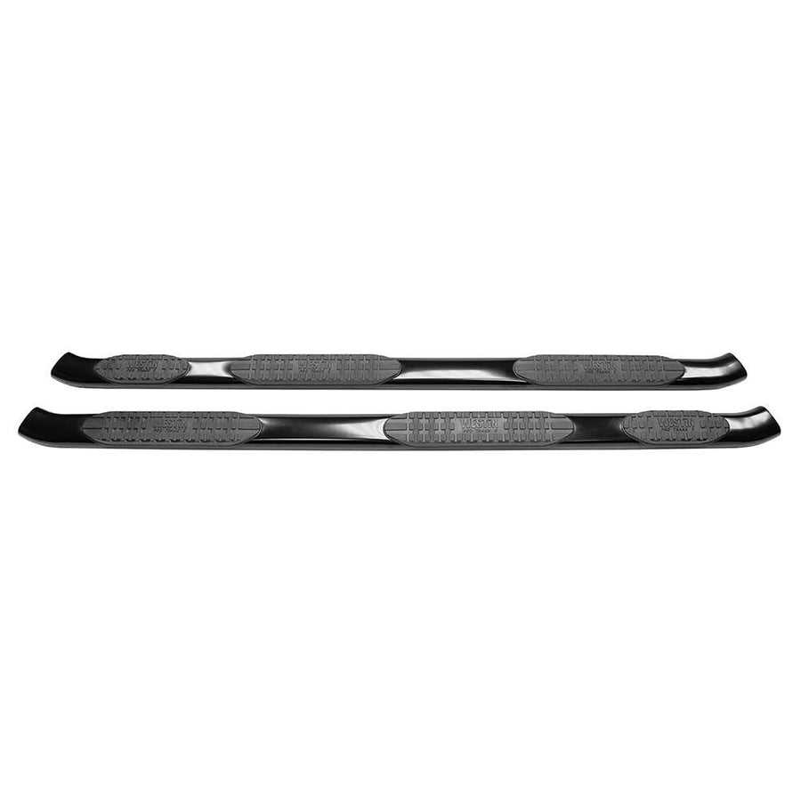 Westin PRO TRAXX 5 Oval Wheel to Wheel Nerf Bars fits 1999-2016 F250 F350 6'75" Bed Super Cab Black Pair