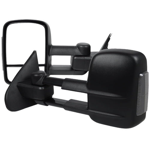 RMX-SIV14GLED-M-FS SPEC-D TUNING Towing Mirrors Black- Manual- Fits 1500 14-18 Chevrolet Silverado