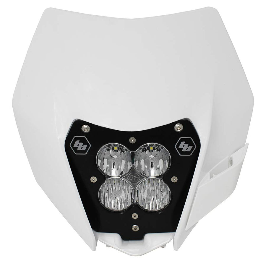 XL Pro Baja Designs (D/C) LED Headlight Kit with Shell for KTM Motorcycle (Driving/Combo; Clear)