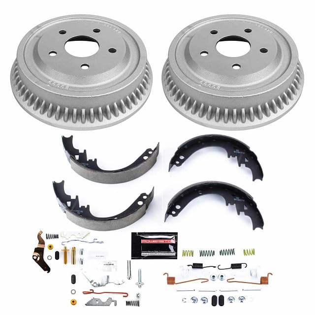 Power Stop KOE15283DK Rear Replacement Brake Kit-OE Brake Drums & Ceramic Brake Pads For Dodge Ram 1500 1994-1999 [Model Specific]