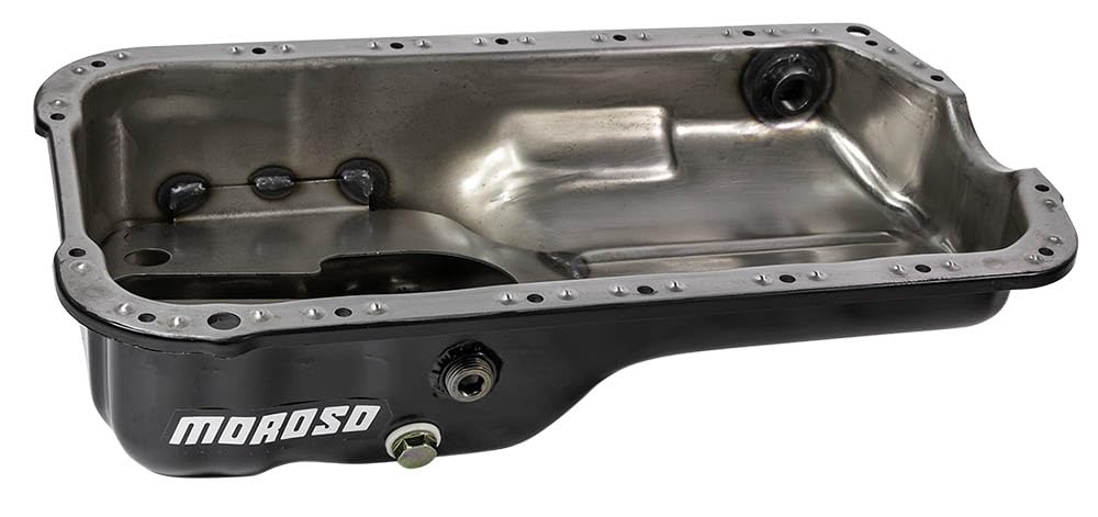 Honda H-Series 2.2 Engine Moroso 20916 Steel Oil Pan, Stock Depth w/Turbo Drain (HOP04A, 264403, SK264403)