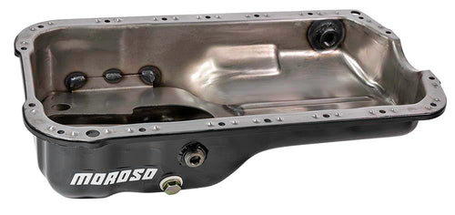Honda H-Series 2.2 Engine Moroso 20916 Steel Oil Pan, Stock Depth w/Turbo Drain (HOP04A, 264403, SK264403)