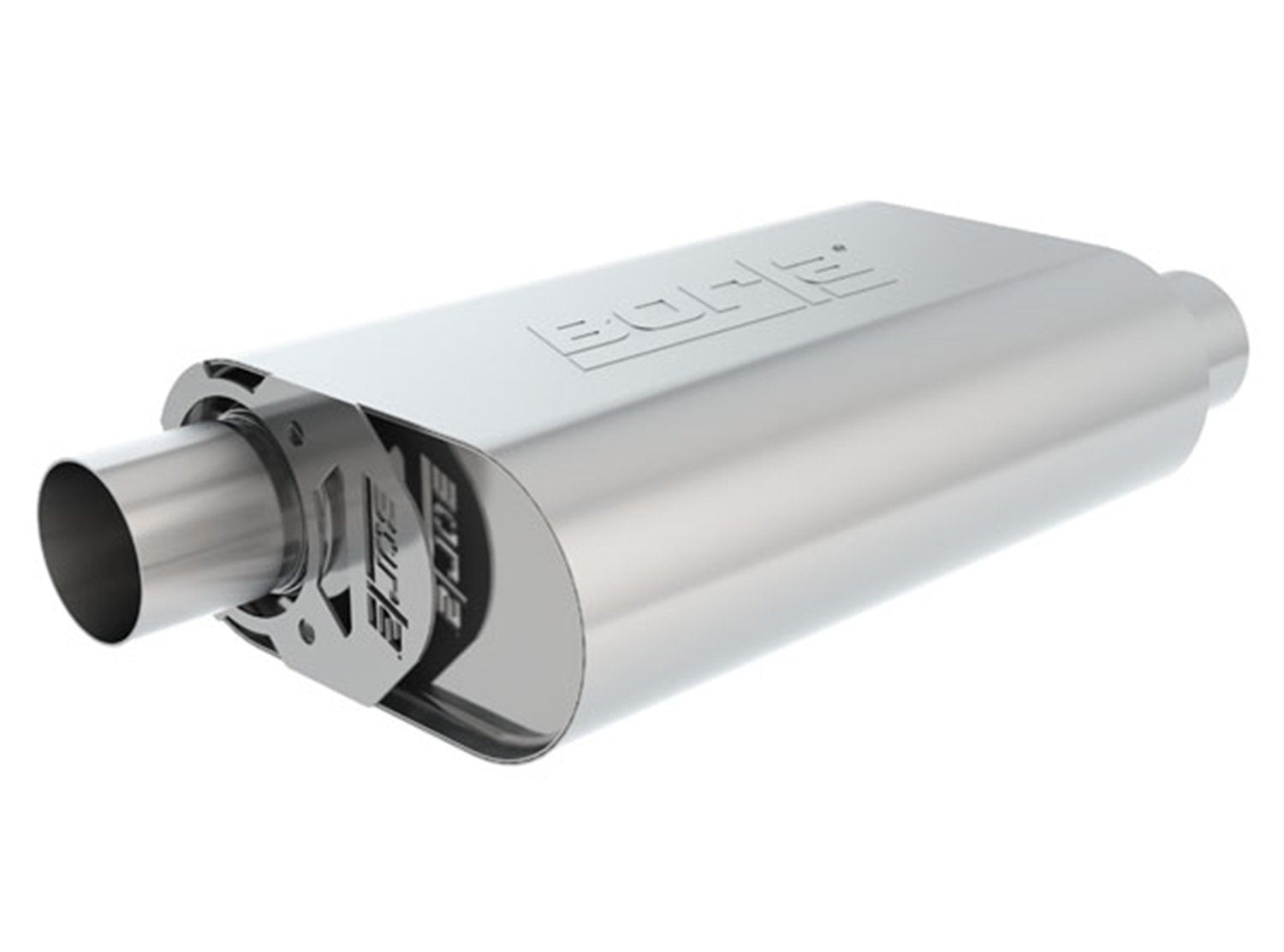 BORLA CrateMuffler 400829 for Ford Small Block H.O. 289/302 (Exc. Coyote 5.0L)/ 351W CID V8 & Big Block Moderate Output 390/427/ 428/460 CID V8 FE 2.5" Offset/Offset 14"x 4.35"x 9.10" Body ATAK.