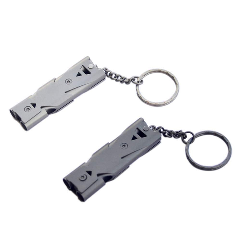 Portable survival whistle hiking stainless steel amping easy to use high decibel emergency outdoor anti-st