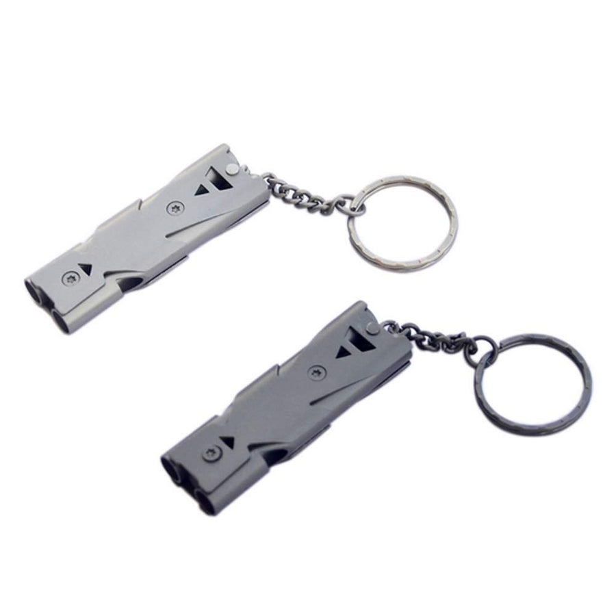 Portable survival whistle hiking stainless steel amping easy to use high decibel emergency outdoor anti-st