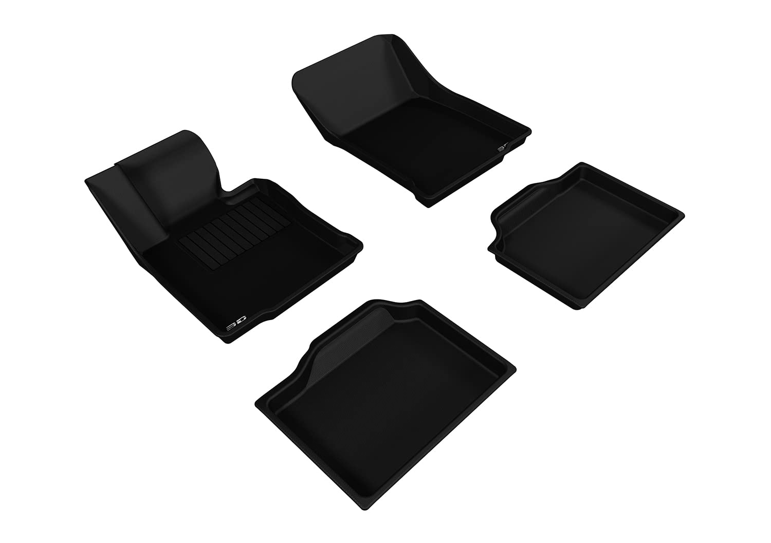 3D MAXpider Kagu 1st & 2nd Row Floormats - Black (L1MN00901509) 2014-2016 Mini Countryman, Gray