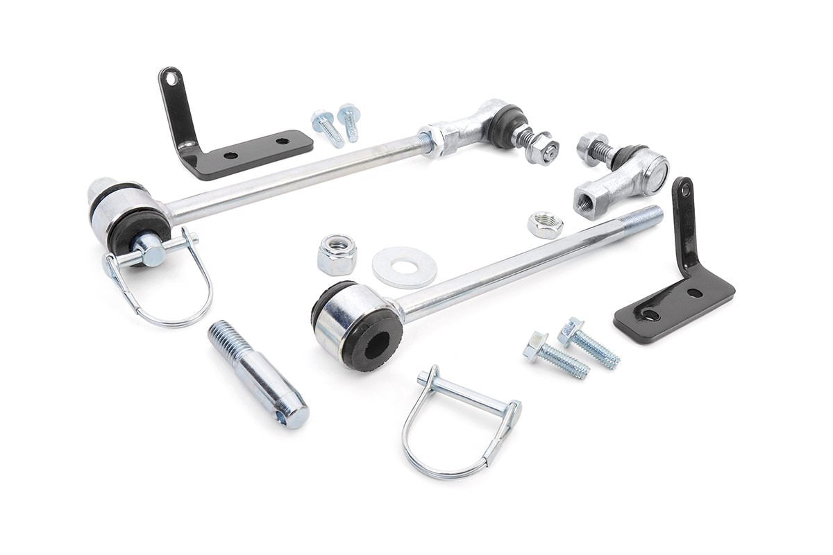 Rough Country Sway Bar Disconnects Front for 2007-2018 Jeep JK | 3.5-6" - 1146