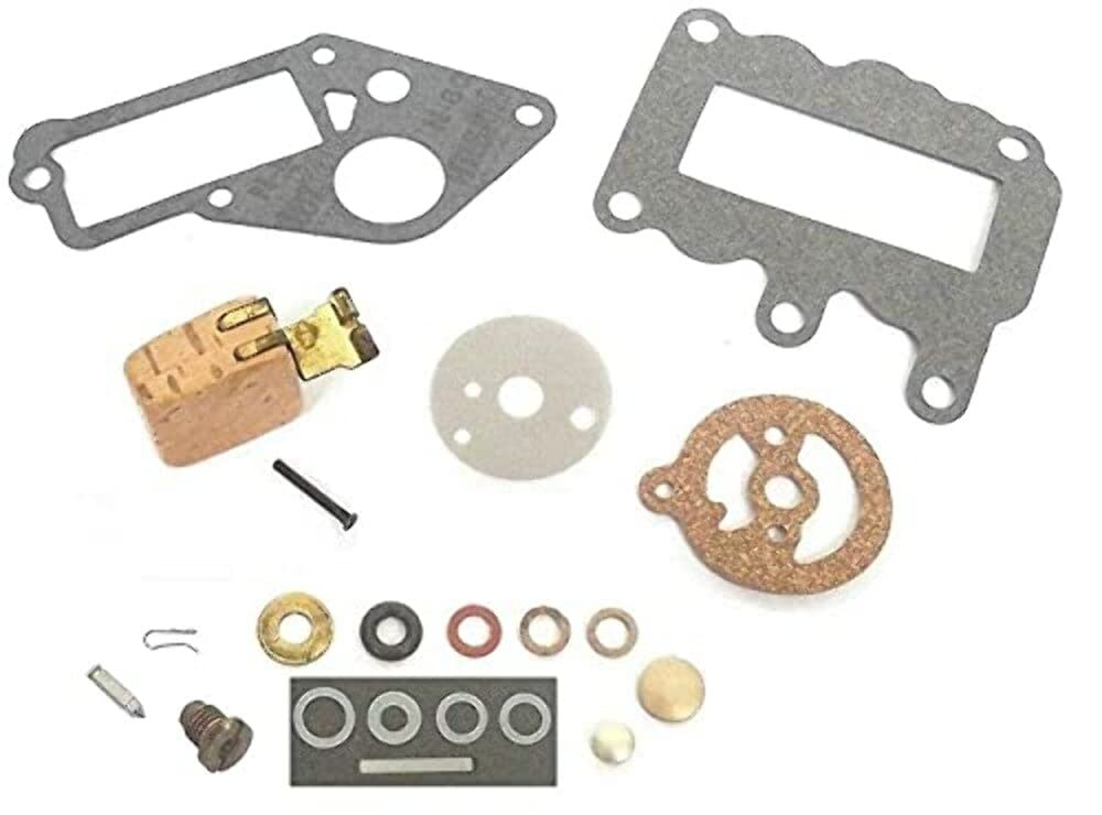 Carburetor Carb Repair Kit with Float for Johnson & Evinrude Engineered Marine Products 9.5 hp, Made in U.S.A. Replaces 382048, 379154