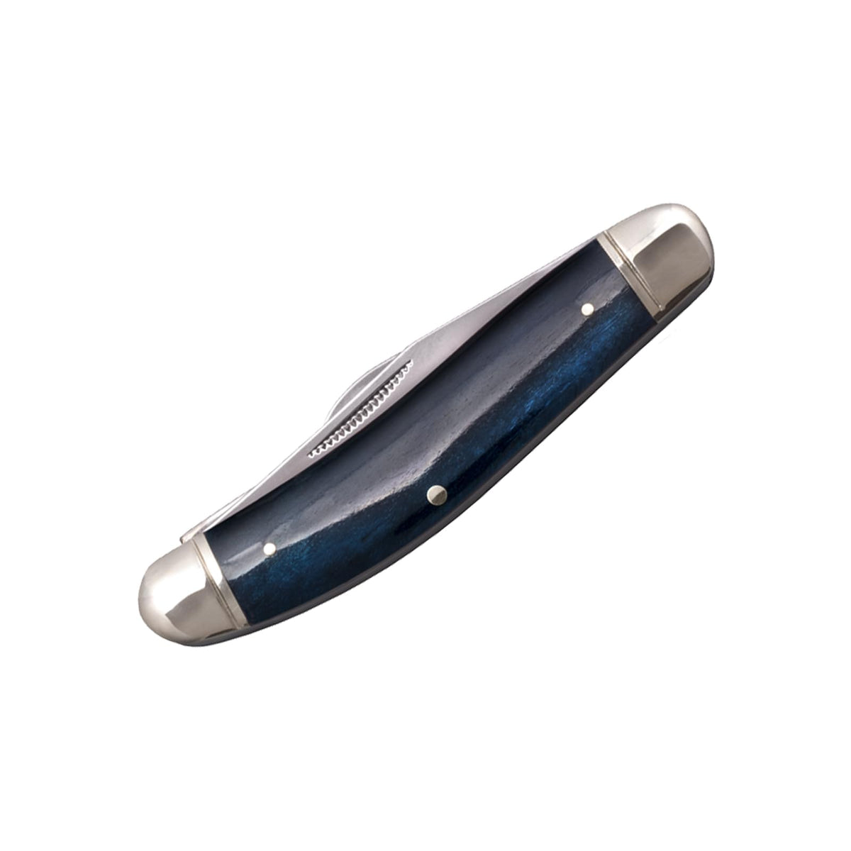 Cold Steel Stockman Gentlemen's Versatile Practical Durable Compact Pocket Folding Knife - 3 Blades; Blue Bone Handle; Slip Joint Lock